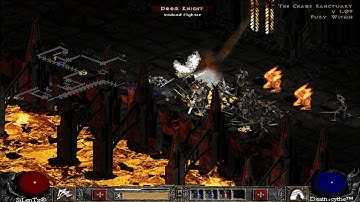 Diablo 2 - Quest 3 Act 4 Barbarian full charm vs Diablo | the Fury Within