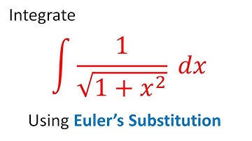Integrate 1/sqrt(1+x^2) using Euler Substitution
