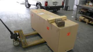 Omni Tables Australia-Delivery with Pallet Jack through a Door Way