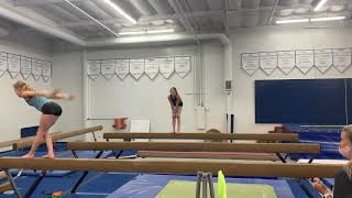 Back handspring Layout Stepout