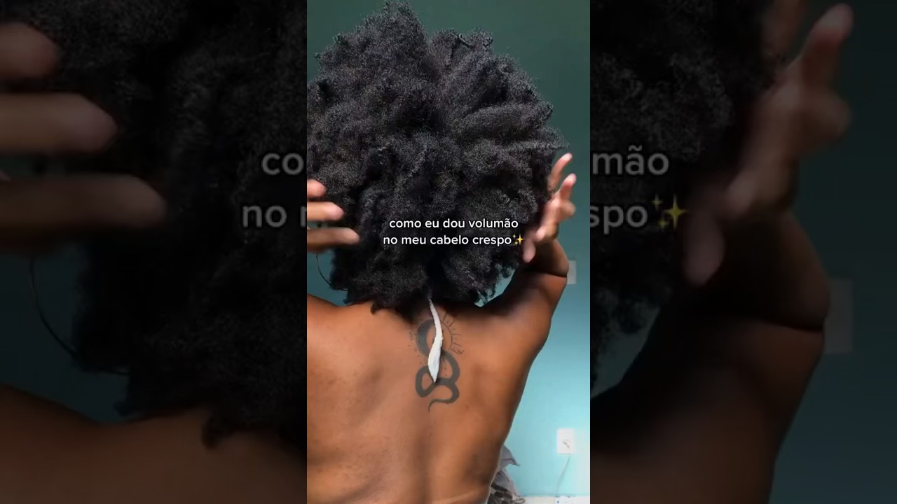Você sabe como dar volume no cabelo crespo? Meu cabelo é tipo 4b/4c e te ensino o processo! 🤎