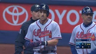 ATL@MIL: Adams gets first MLB hit, steal vs. Brewers