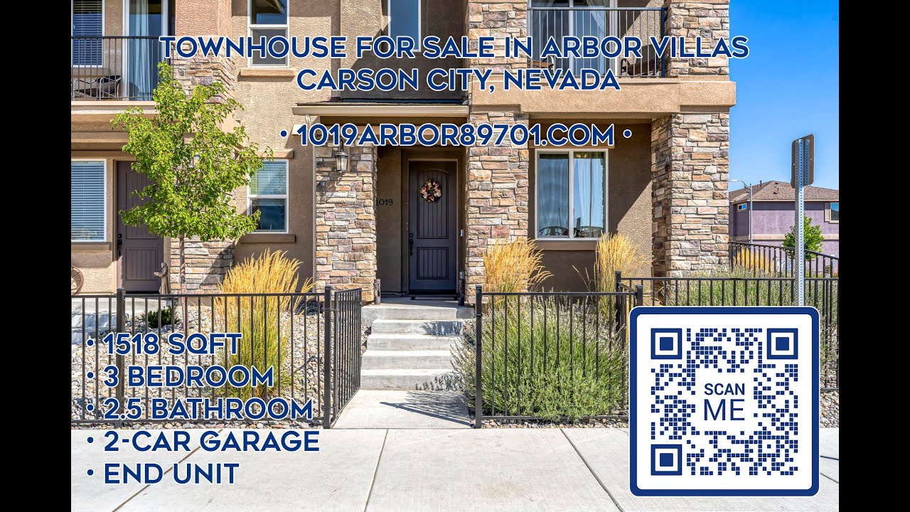 Townhouse for Sale In Arbor Villas • 1019 Arbor Road, Carson City, NV 89701 YouTube