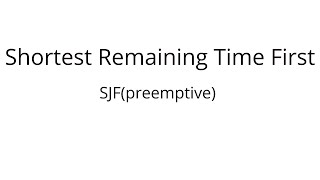 Shortest Remaining Time First(SRTF) | SJF(Preemptive) | Operating System Bangla Tutorial - 3