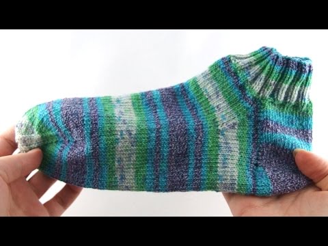 How to Knit Sneaker Socks #1 Cuff 