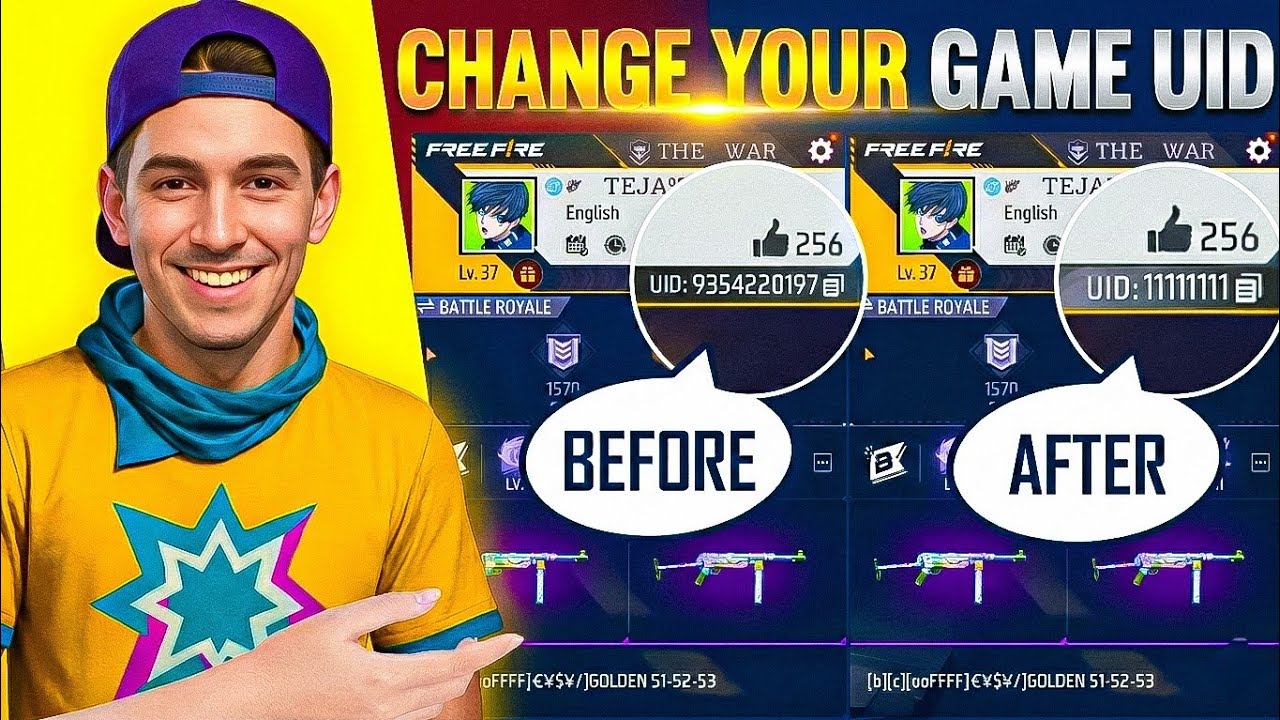 Change Your In game Uid 😲 11111111 Uid Trick Revel 😈 Nalla Free Fire ...