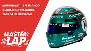 Casco Mini Helmet 1:2 Fernando Alonso 'Aston Martin 2023' GP Gran Bretaña
