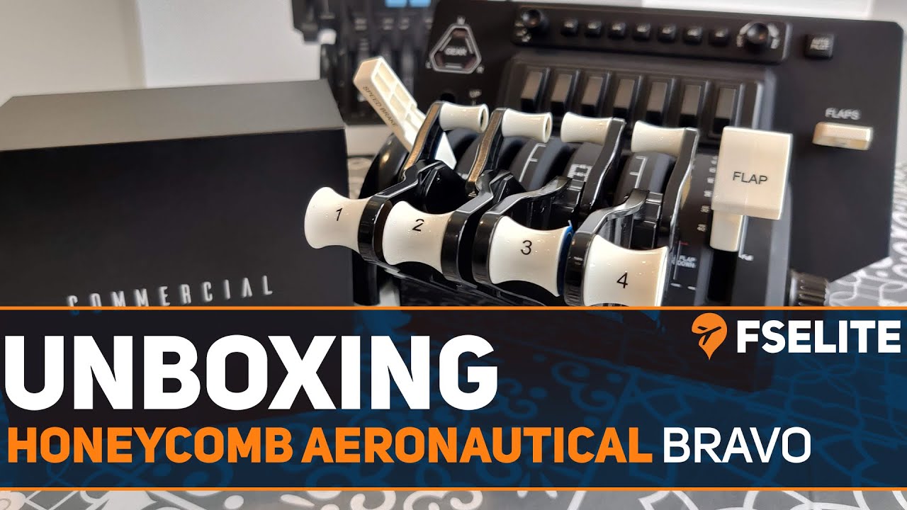 Honeycomb Aeronautical Bravo Throttle Quadrant, All In One Cockpit System,  Six General Aviation and Six Commercial Levers, Black