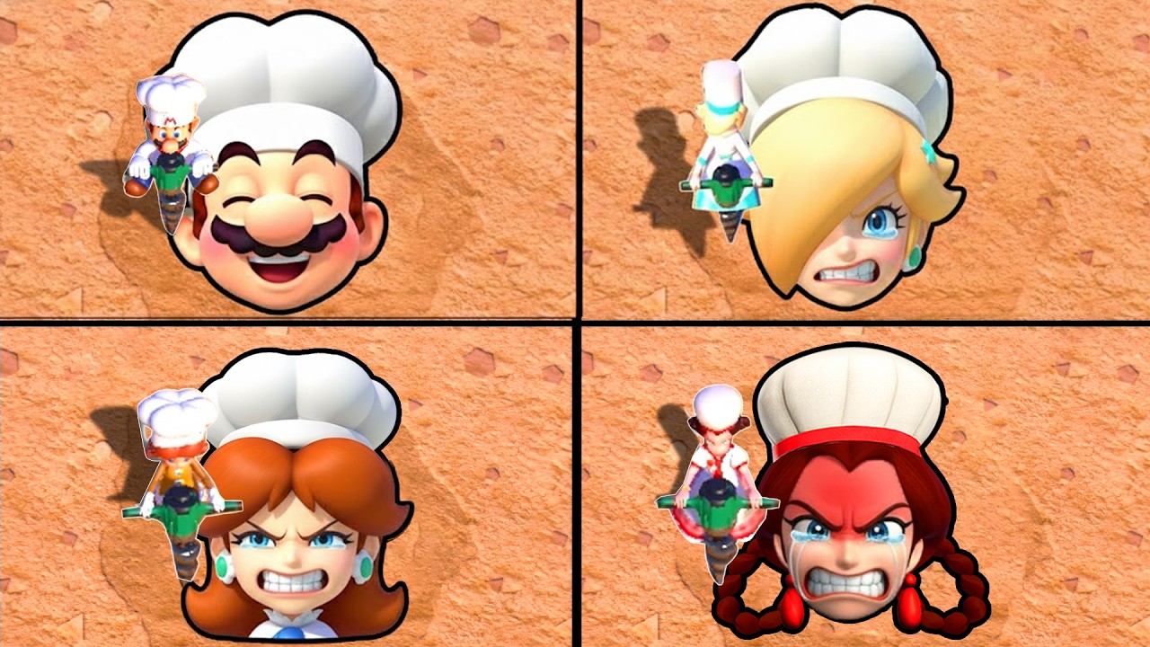 Mario Party Superstars Minigames - Mario Chef VS Rosalina VS  Daisy Vs Pauline (Master Difficulty)
