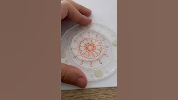 Spirographe: orange marguerite 🌼 #asmr #spirograph #drawing #satisfying #relaxing #greenday