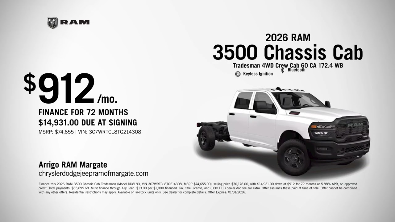 RAM 3500 Chassis Cab 01/01/2026 6686371
