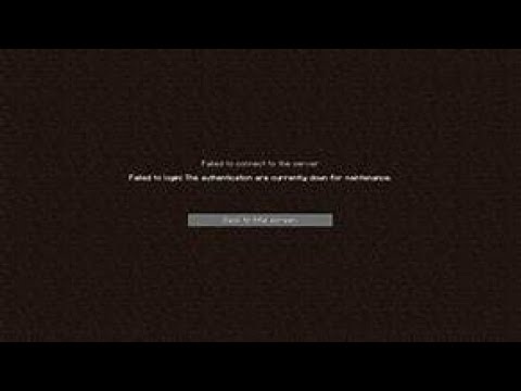 how to fix ''authentication servers are down for maintenance minecraft error''