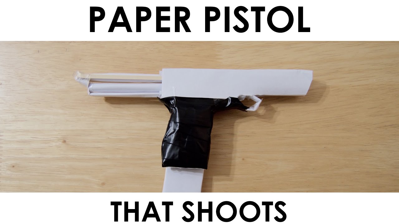 How to make a Paper Gun that Shoots - With Trigger ...