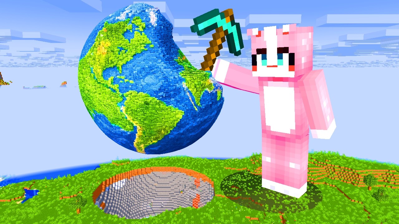 Minecraft 但是破壞地球…10億格方塊！