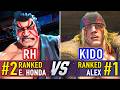 SF6 🤜 RH (#2 Ranked E. Honda) vs KIDO (#1 Ranked Alex) 🤛 SF6 High Level Gameplay