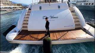 Mangusta 50m DA VINCI luxury Charter yacht Arriving Docking at Monaco Port @Emman's Vlog FR