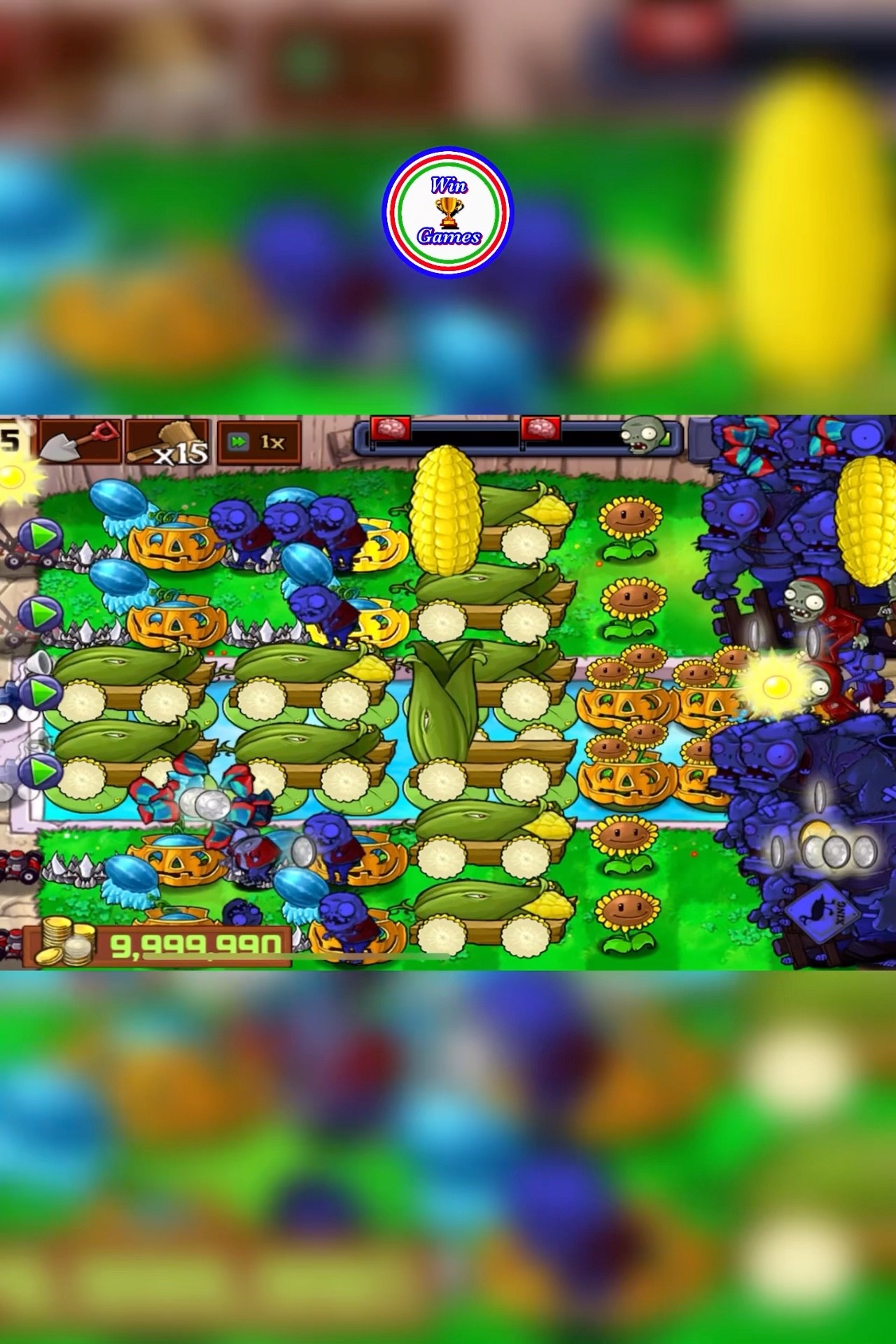 Plants vs Zombies Survival Short Flags 5741-5742 #games #viral