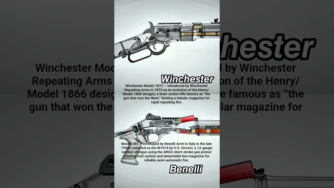 Winchester 1873 vs Benelli M4 Animation | Lever-Action vs Semi-Auto Shotgun (Shorts)