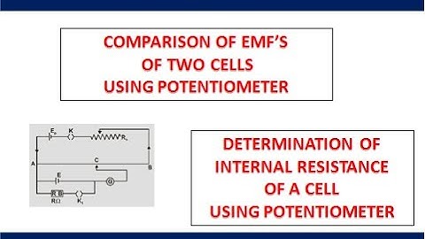 Comparison of emf of two cells using potentiometer | Determination of Internal Resistance of a cell