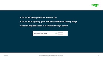 Sage Classic  Premier  How to link an employee to the ETI Minimum Wage Code