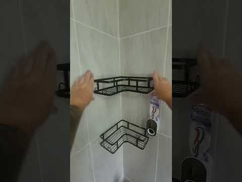 5-Piece Black Metal Wire Shower Caddy Organizer Set