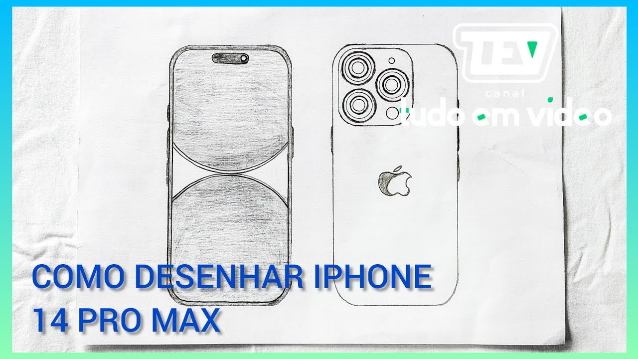 COMO DESENHAR IPHONE 14 PRO MAX. HOW TO DRAW IPHONE 14 PRO MAX. YouTube