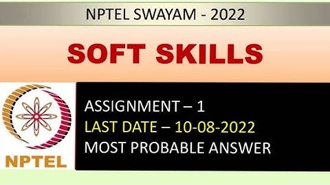 NPTEL-2022 | Soft Skills | Assignment-1 | Week-1