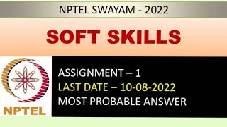 NPTEL-2022 | Soft Skills | Assignment-1 | Week-1