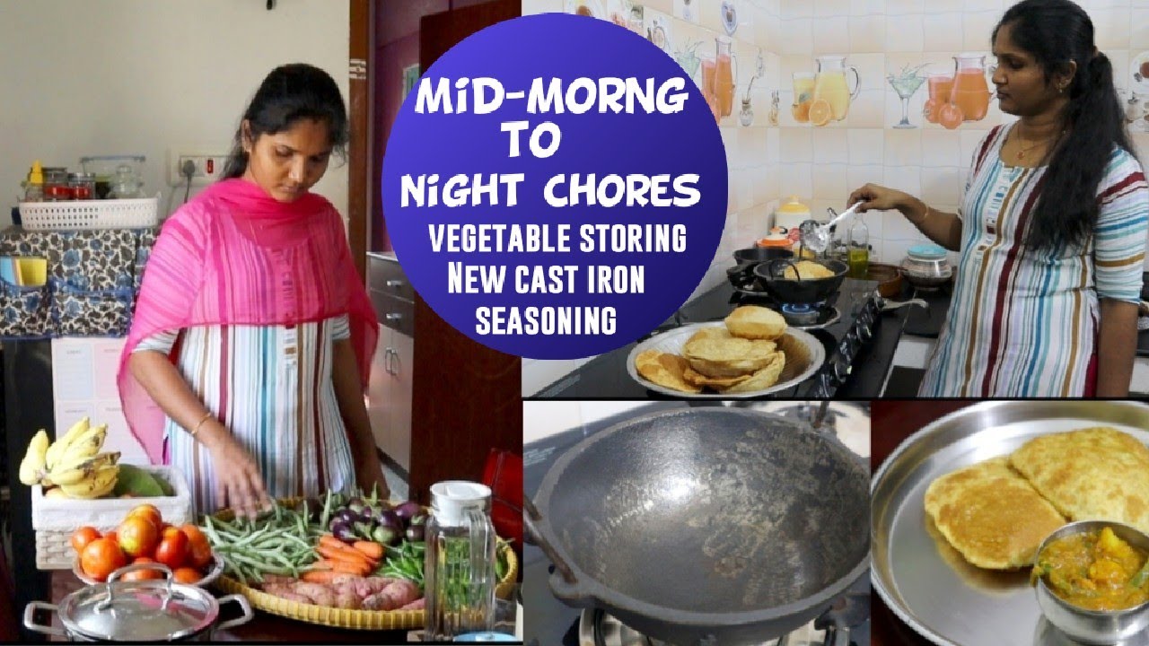 Restaurant style பேபி கார்ன்,potato& capsicum gravy | Mid morng to night chores|cast iron seasoning|