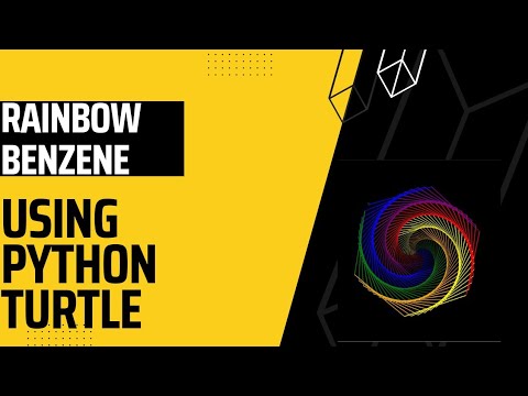 #python code # rainbow benzene
