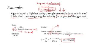 Rotational Motion- Angular Velocity and Angular Acceleration