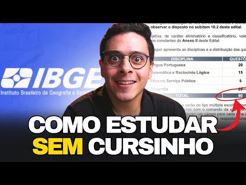 CONCURSO IBGE 2025 l COMO ESTUDAR PASSO A PASSO SEM CURSINHO