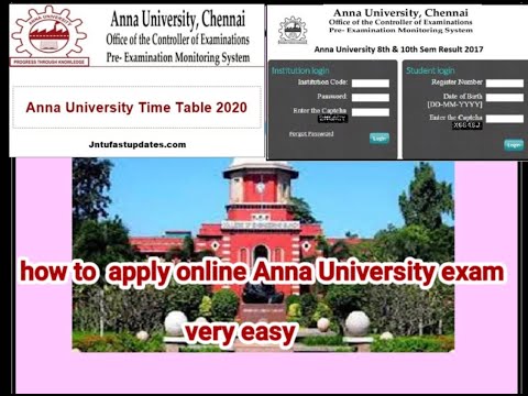 How to apply Anna university terminal semester online exam 2020