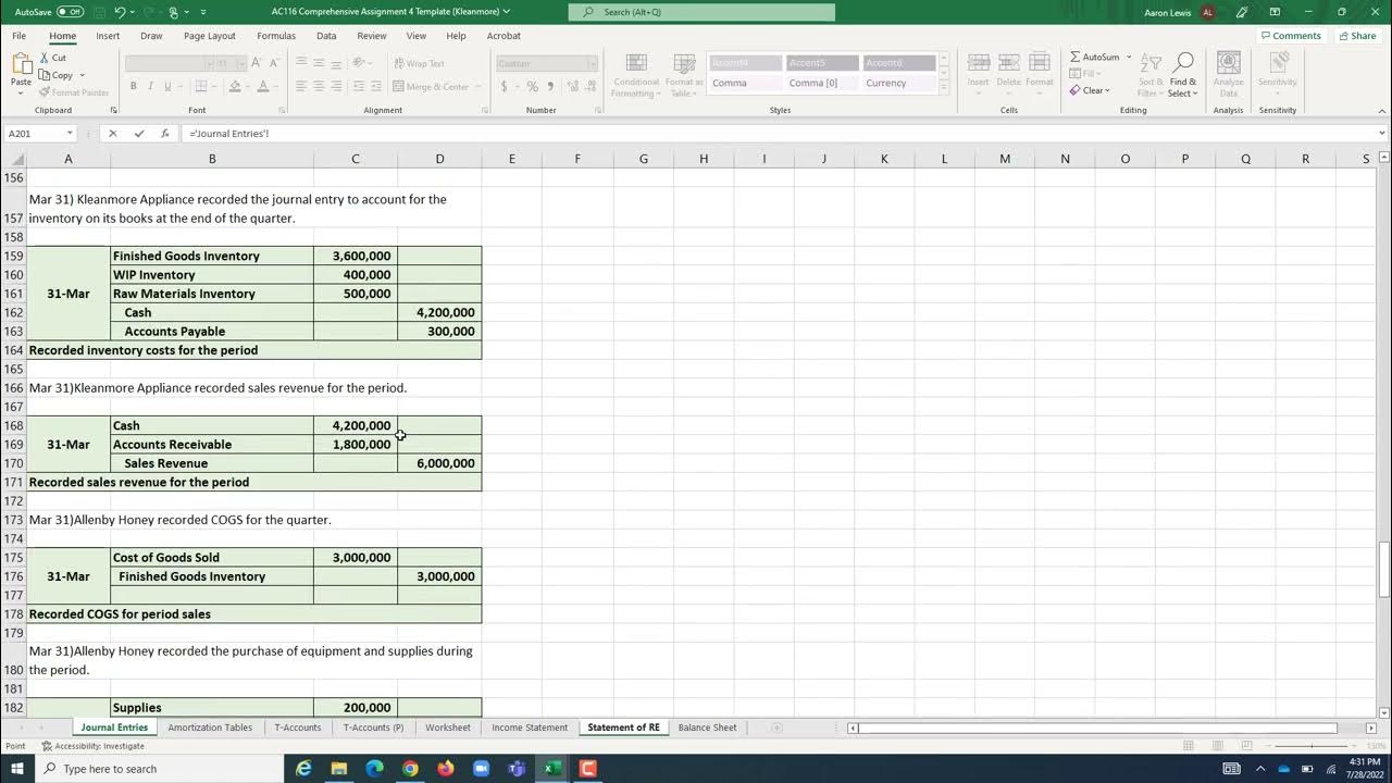 AC116 Comprehensive Assignment 4 Example Problem Part Nine - YouTube