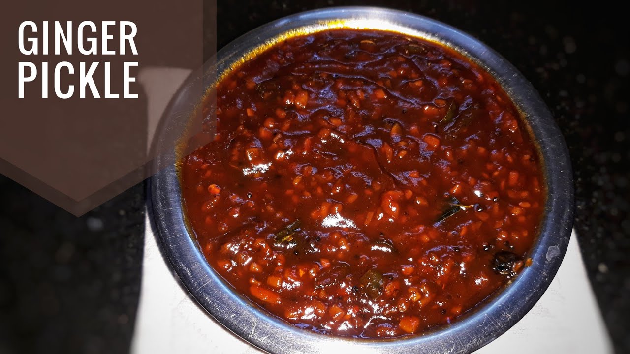 Sweet and sour ginger Pickle recipe in kannada kerala special puli
