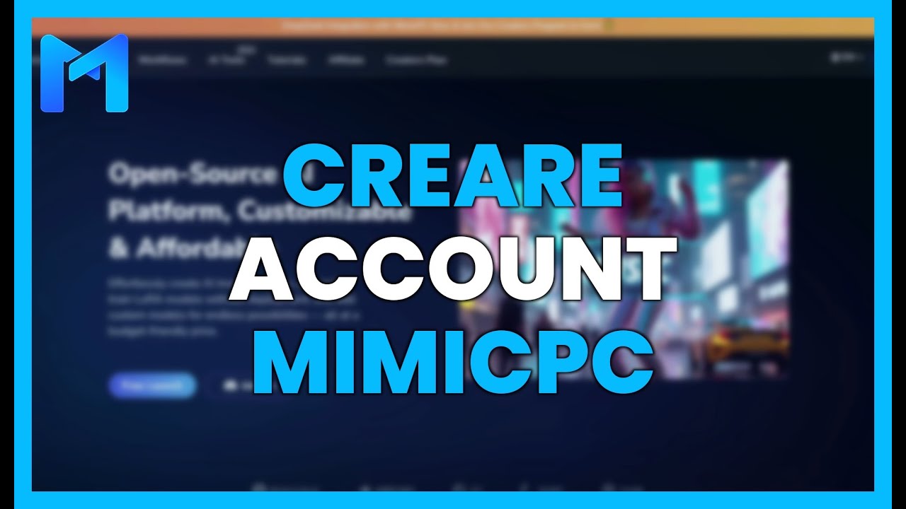 COME CREARE un ACCOUNT su MIMICPC - PIATTAFORMA AI OPEN SOURCE - YouTube