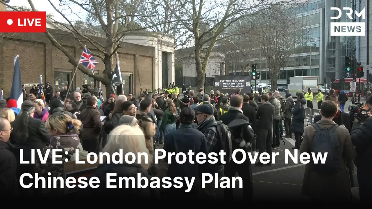 LIVE: Protesters Rally Outside Proposed Chinese Mega Embassy | DRM News | AC1F