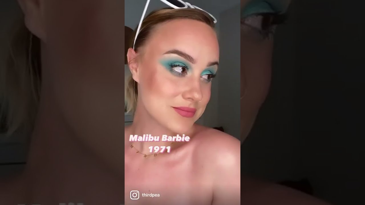 Makeup Looks Inspired By Malibu Barbies Of The Past #shorts