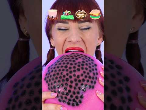 ASMR Bubble Tea Cake Gummy Eyeballs Shorts