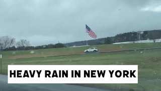Can You Drive in This Rain? 🌧️ NY highway Traffic on I-87 🚗 #rain #travel 