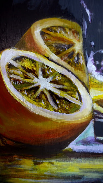 My Lemon Painting 🍋   #shorts  #oilpainting