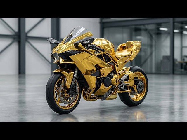 Building a Pure Gold Kawasaki Ninja H2R from Scratch 🔥 Ultimate