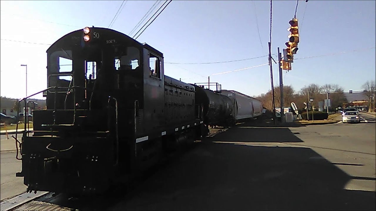 Train Crossing the Crossroads in Hanover Township, Pennsylvania
