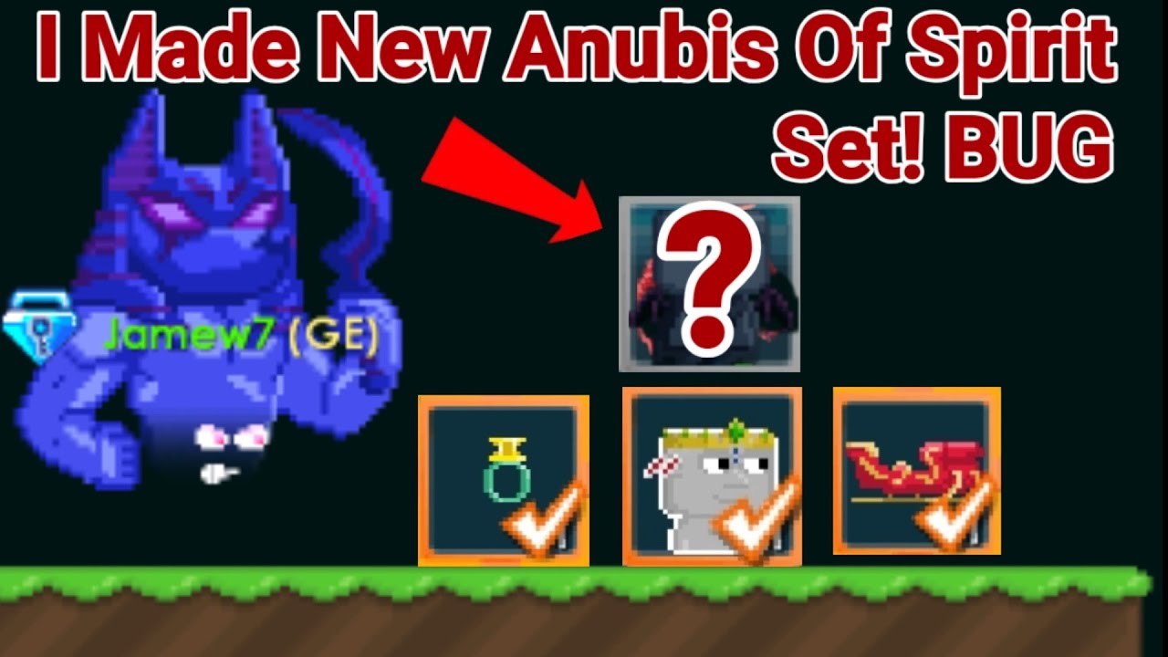 "OMG! i Made New ANUBIS OF SPIRIT SET on Growtopia!" [NEW SET!) OMG