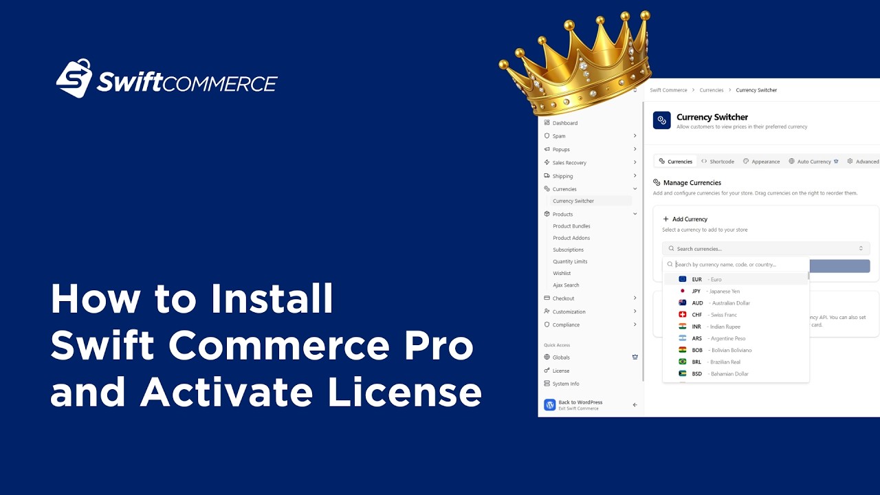 How to Install and Activate Swift Commerce Pro with License - YouTube