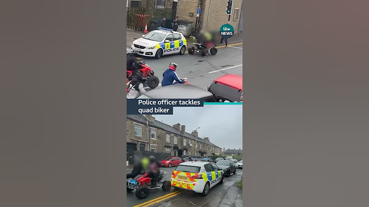 A man has been arrested after a quad bike was driven into a police officer in Bradford #itvnews