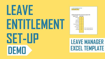 Employee Leave Manager Excel Template - Entitlement Setup