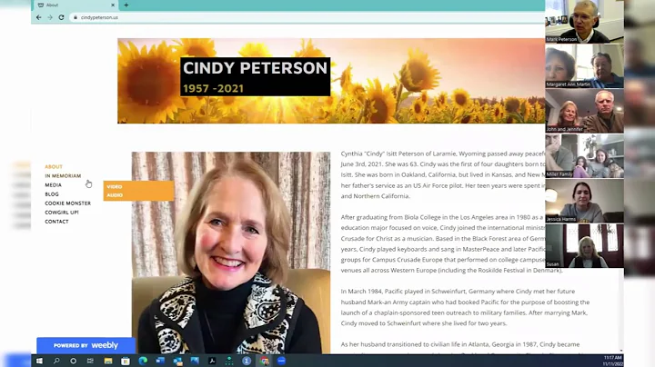 Cindy Peterson Website Launch   11 Nov 22