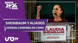 Sheinbaum cerró campaña en el Zócalo ante miles de simpatizantes de diferentes estados del país