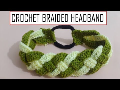How to Crochet Braided Headband.design 5 - YouTube